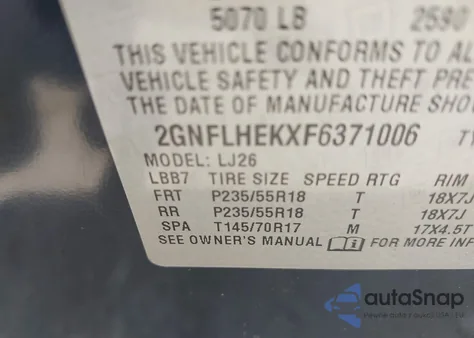 2015 Chevrolet Equinox Ltz from USA, damaged, VIN 2GNFLHEKXF6371006